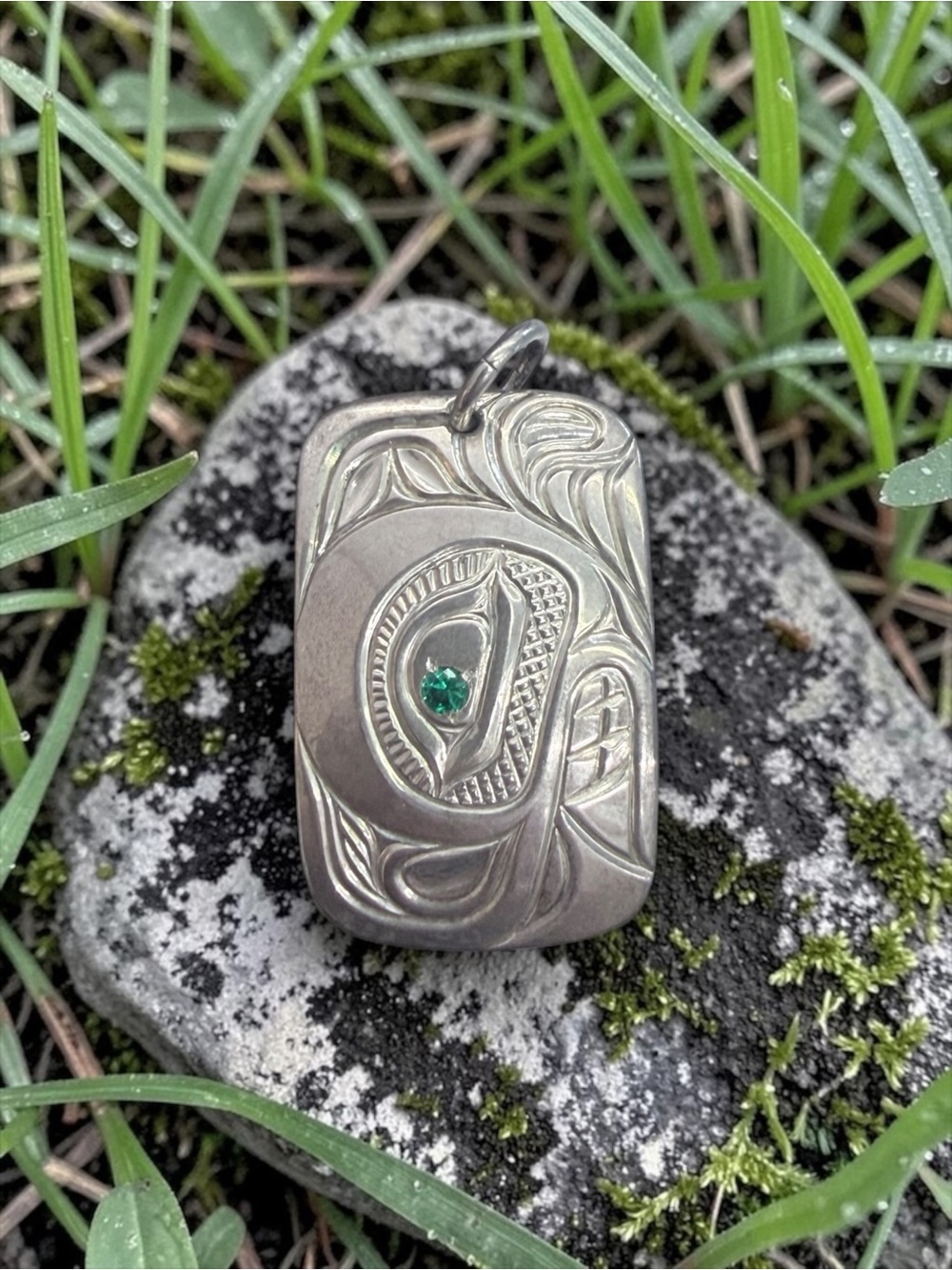 First Nations Sterling Silver Pendant by A. Helin